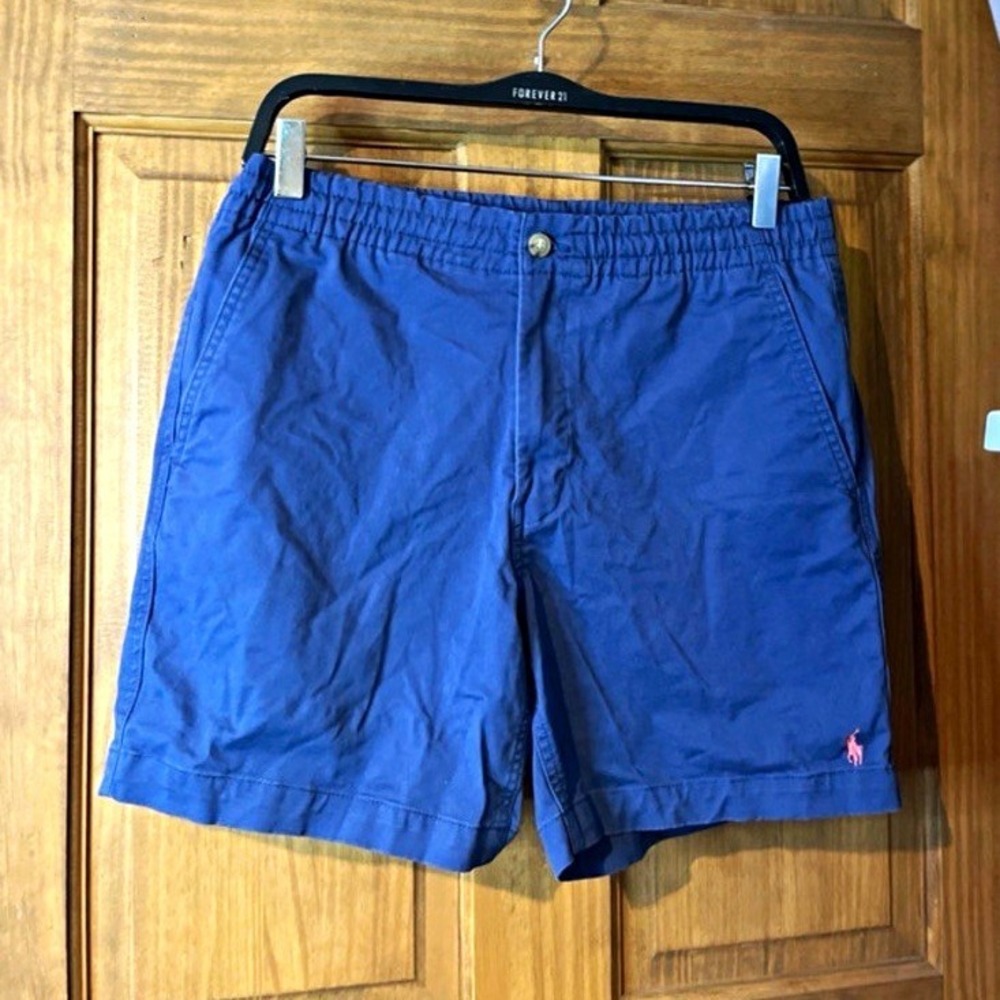 Polo Ralph Lauren Prepster Shorts Mens Medium Blue Stretch Classic Fit Pony Logo